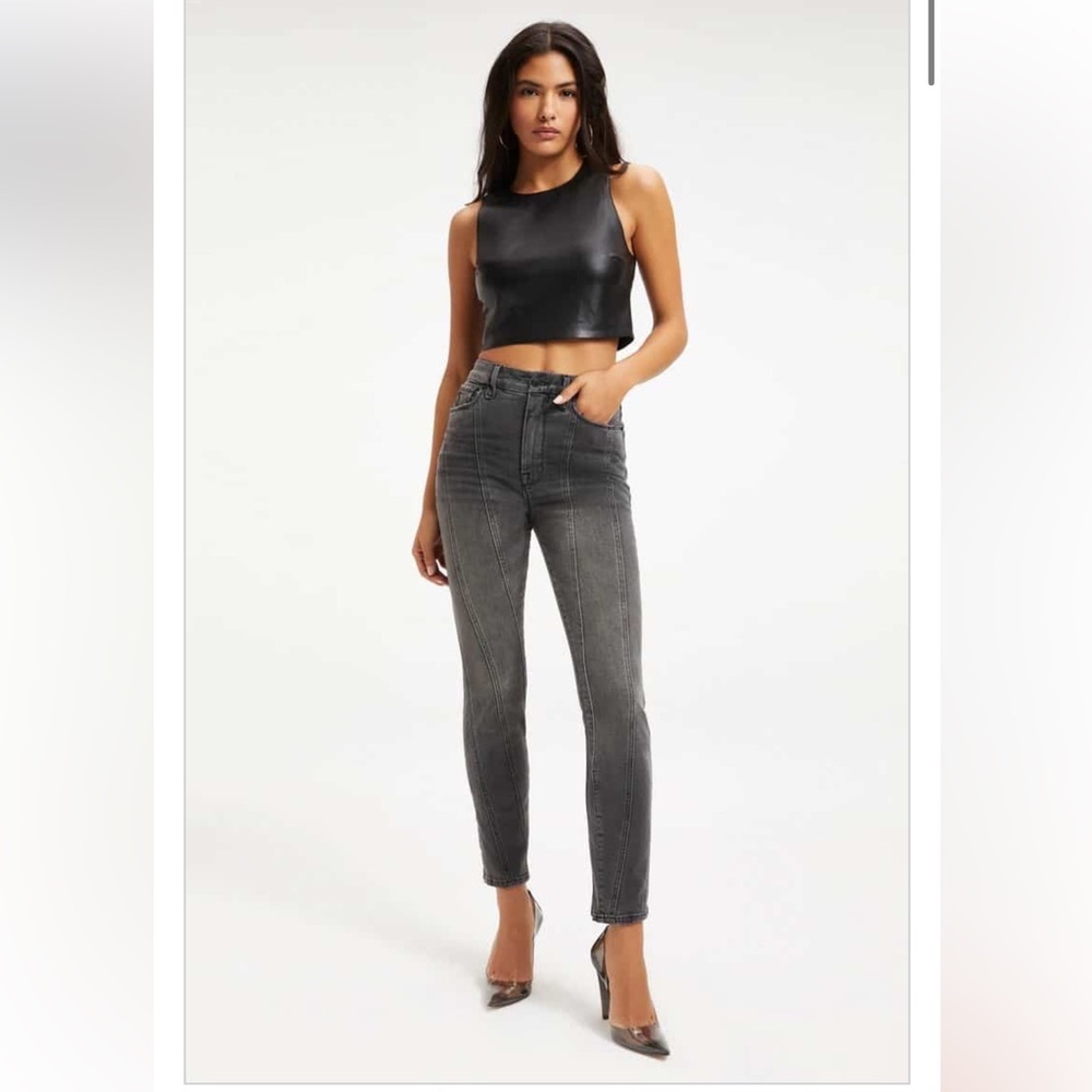 NEW • GOOD AMERICAN • Women’s SEAMED GOOD CLASSIC Jeans BLACK115 28